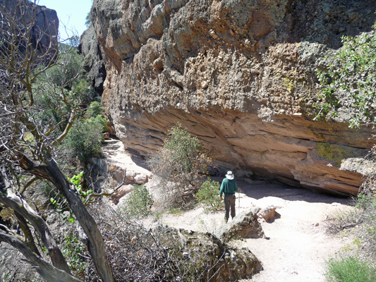 Ledge and overhang Bear Gulch Trail Pinnacles NP