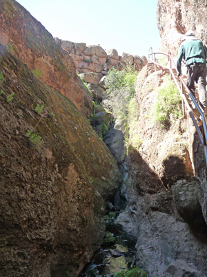 Stairs to Bear Gulch Reservoir Pinnacles NP