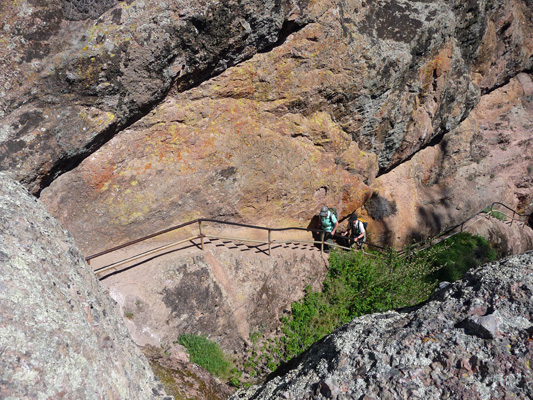 Stairs to Bear Gulch Reservoir Pinnacles NP