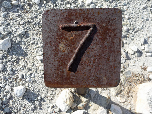 Trail sign Tumco Mine and Ghost Town CA