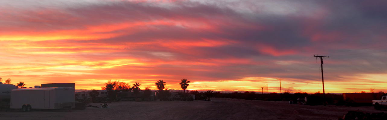 Sunset at Gold Rock Ranch RV Park CA