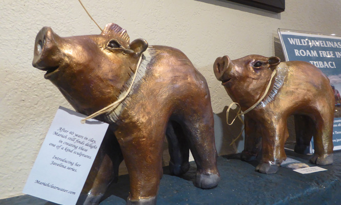 Javelina statues