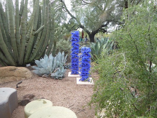 stacks of recycled frogs