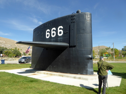 Tail of USS Hawkbill