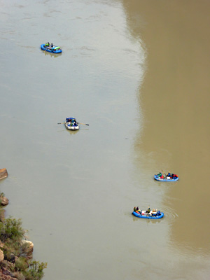 Rafters below Navajo Bridge