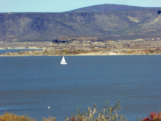 Sailboat on lake