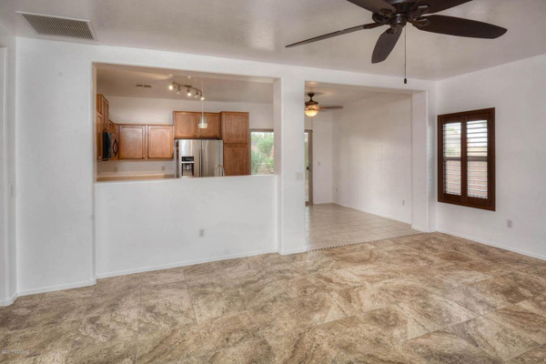 Great room kitchen view