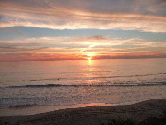 Sunset South Carlsbad State Beach