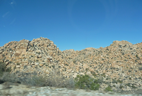 Mountains along I-8 passes in CA