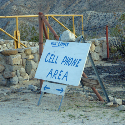 Cell phone area Vallecito County Park