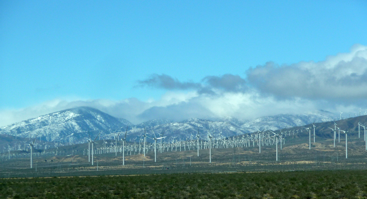 Snow on Tehachapi Mts CA