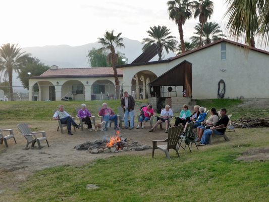 Firepit Oasis Palms RV Park CA