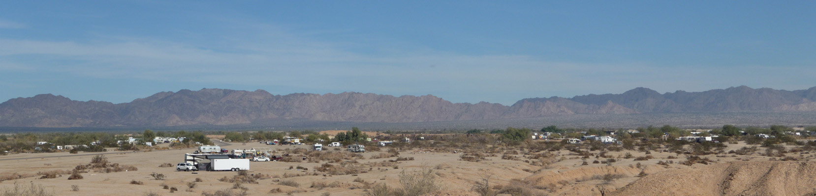 Slab City from top of Salvation Mountain