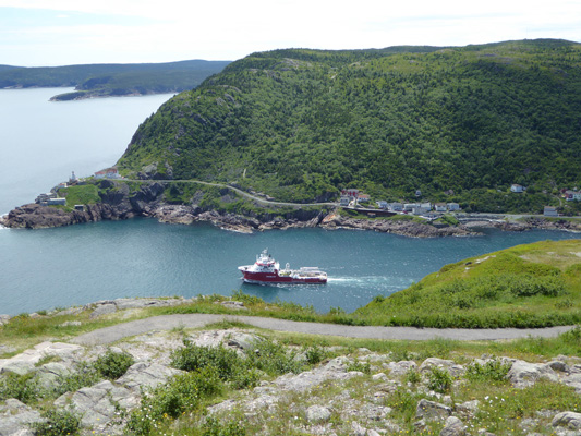 Shipping leaving St John's Harbor