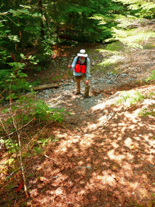 Steep uphill section trail Sunset Mine