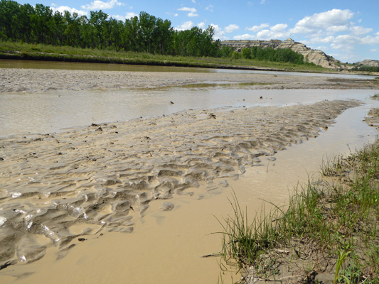 Mud in Little Missouri River