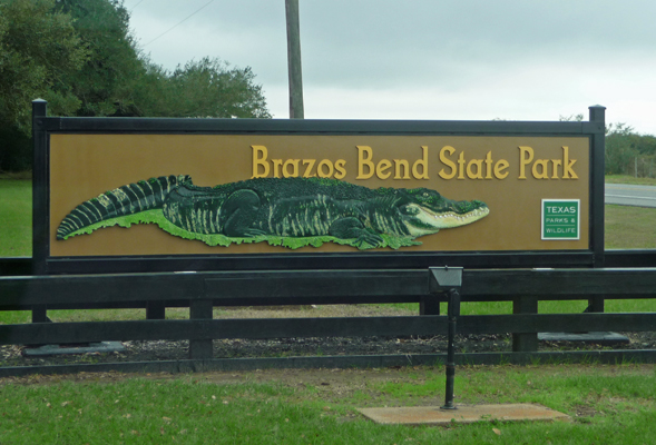 Brazos Bend State Park sign