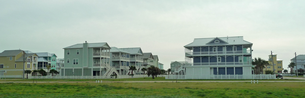 Beach houses Galveston Island