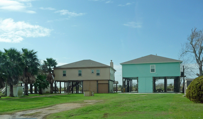 Pastel houses Matagorda