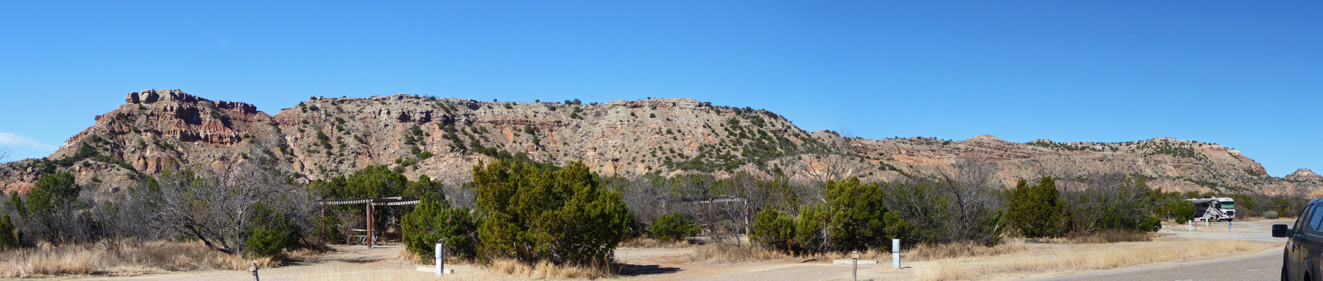 Palo Duro Canyon campsite view