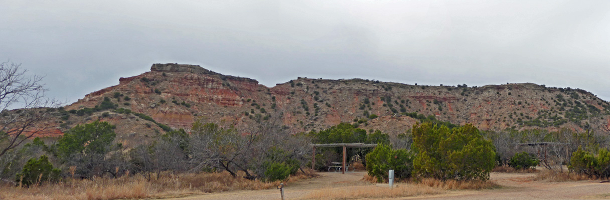 Palo Duro Canyon campsite view