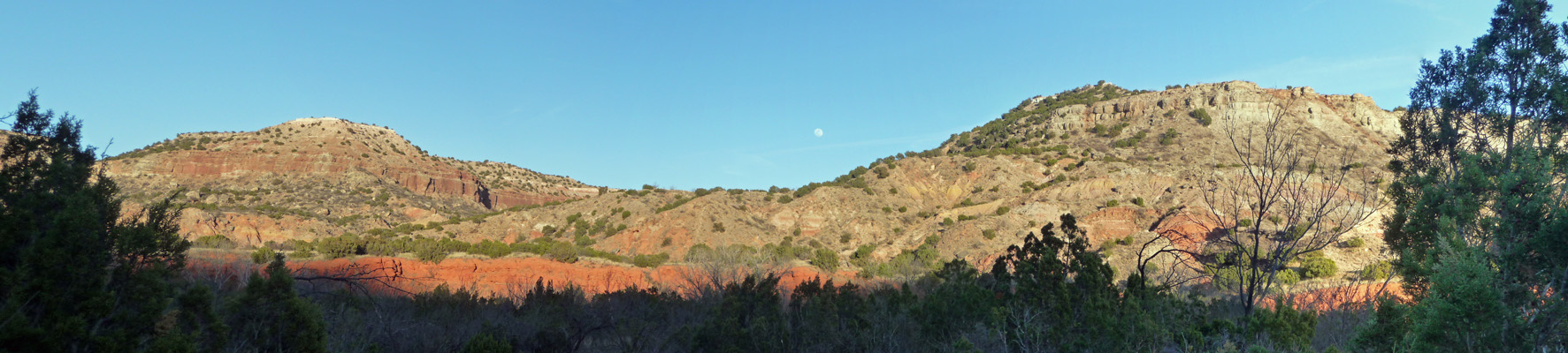 Palo Duro Canyon campsite view