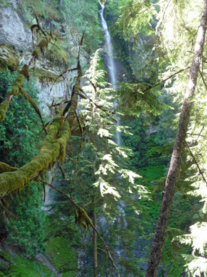 Top of falls on Goat Creek Trail