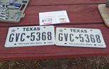 Texas license plates