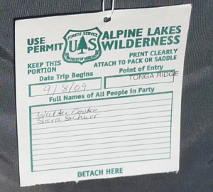 Alpine Lakes Wilderness Hiking Permit