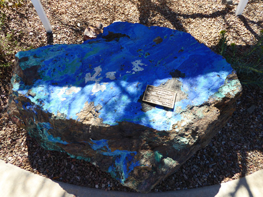 azurite and malachite boulder