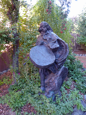 Sculpture of drummer Joseph OR