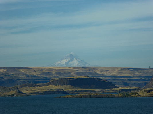 Mt Hood from bridge at Maryhill