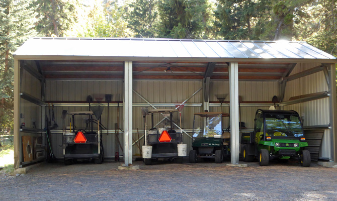 Golf Cart barn Wallowa Lake SP