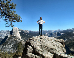 Sara at Washburn Pt in Yosemite